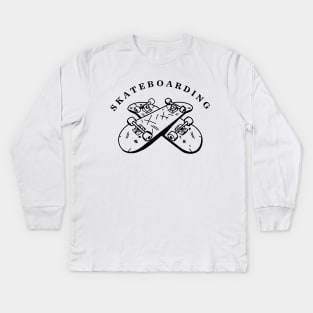 skateboarding Kids Long Sleeve T-Shirt